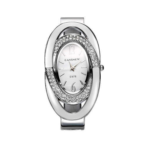--***LADIES ** HOT FASHION **CANSNOW **SILVER BANGLE **QUARTZ WATCH**