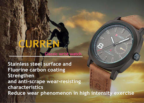 **** New BLACK DIAL  EXQUISITE CURREN 8139 POPULAR QUARTZ ANALOG LEATHER CHIC WRIST WATCH VOGUE