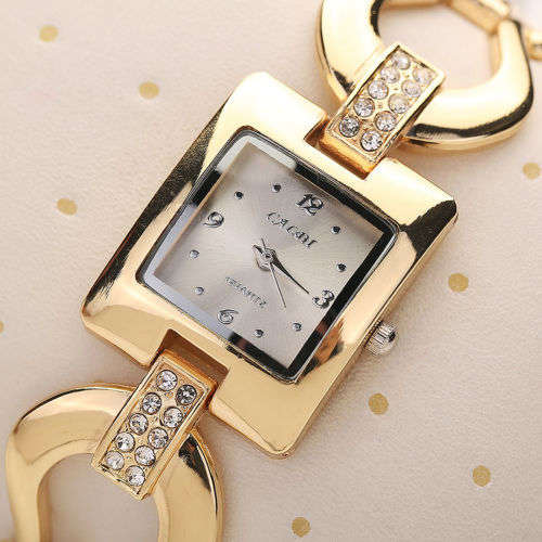 --***LADIES ** EXQUISITE FINISH ** CALDI GOLD QUARTZ DRESS WATCH**