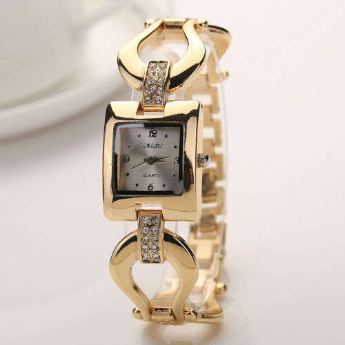 --***LADIES ** EXQUISITE FINISH ** CALDI GOLD QUARTZ DRESS WATCH**