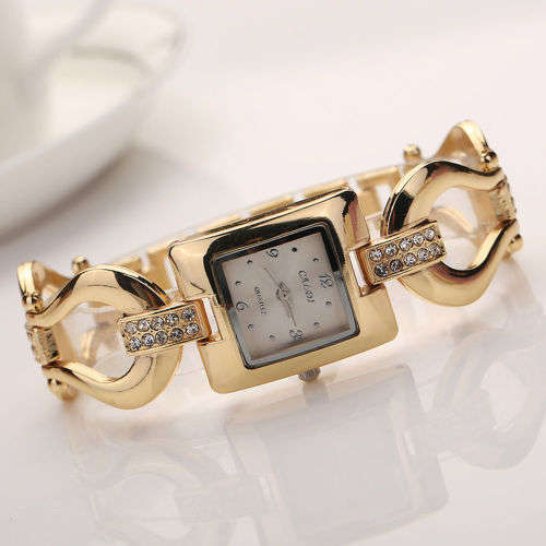 --***LADIES ** EXQUISITE FINISH ** CALDI GOLD QUARTZ DRESS WATCH**