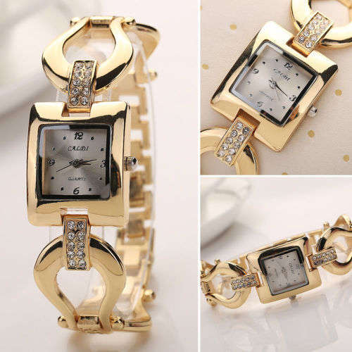 --***LADIES ** EXQUISITE FINISH ** CALDI GOLD QUARTZ DRESS WATCH**