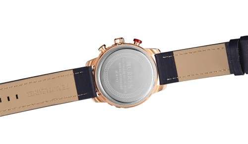 *** Curren 8193 Date Display Male Quartz Watch with Leather Strap  -  GOLDEN