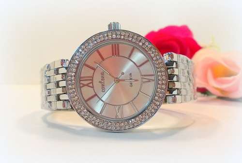 -**LADIES GENEVA  CONTENA -**2 TONE ROSE GOLD/SILVER** LUXURY QUALITY DRESS WATCH