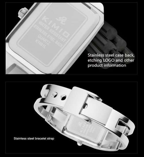 --***LADIES ** FEMININE KIMIO **SILVER BANGLE **QUARTZ WATCH**