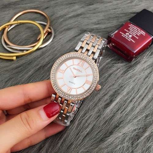 -**LADIES GENEVA  CONTENA -**2 TONE ROSE GOLD/SILVER** LUXURY QUALITY DRESS WATCH