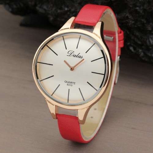 --***LADIES ** BIG DIAL *CURVED ROSE GOLD **QUARTZ WATCH**