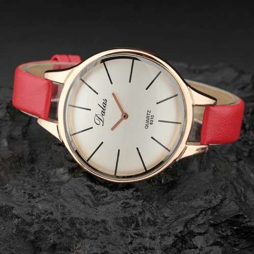 --***LADIES ** BIG DIAL *CURVED ROSE GOLD **QUARTZ WATCH**