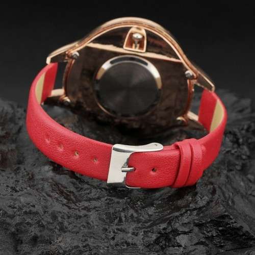 --***LADIES ** BIG DIAL *CURVED ROSE GOLD **QUARTZ WATCH**