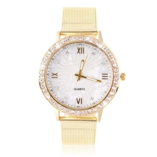 -***LADIES **FINE DETAILED CLASSY  ROMAN NUMERALS CRYSTAL ENCRUSTED  WATCH !!