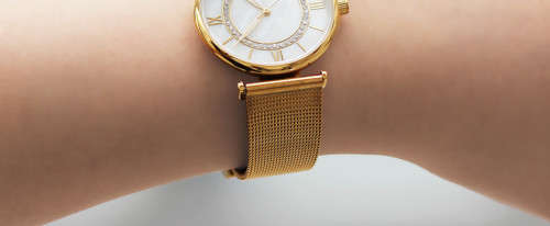 **SINOBI BRAND 9632*  Golden/Silver Women's Diamonds Wrist Watch Top Luxury *