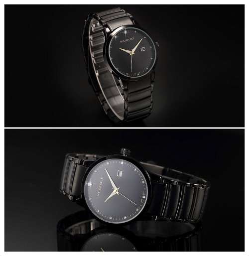 * UK*Lovely Taylor Cole Lady Black Steel Band Bracelet Luxury  Date  Watch*TOP Brand