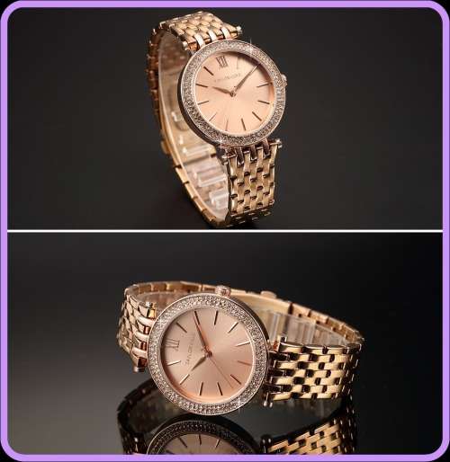 From UK** Magnifisant* Taylor Cole Lady Georgeos Rose Gold Steel Band Bracelet Luxury  Date  Watch*