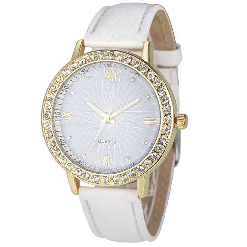 -***LADIES **FINE DETAILED CLASSY  ROMAN NUMERALS CRYSTAL ENCRUSTED  WATCH !!