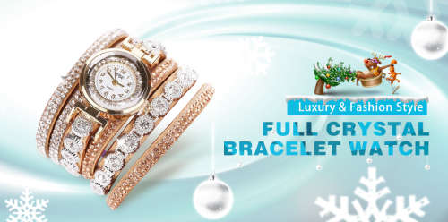 --*****WRIST WRAP***LADIES FULL BLING STUNNING MULTI LAYER STRAP QUARTZ WATCH**BLACK