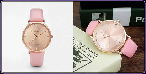 --$49- Womens Nick Cabana Brand** BEAUTIFUL UNIQUE* Elixer Rose** Gold Dial Pink Leather  Belt.*
