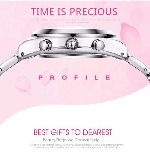 Elegant Luxury Ladies Quartz  Wristwatch Relogio Feminino Montre Femme Reloj Mujer 8399
