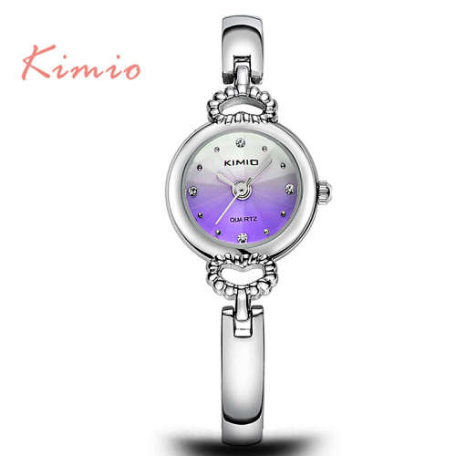 --***LADIES **ELEGANT and FEMININE** STEEPLE GLASS KIMIO **SILVER BANGLE **QUARTZ WATCH**