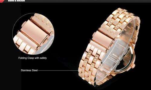 --********LADIES GENEVA FULL BLING SILVER DESIGNER STYLE  STAINLESS STEEL QUARTZ WATCH**