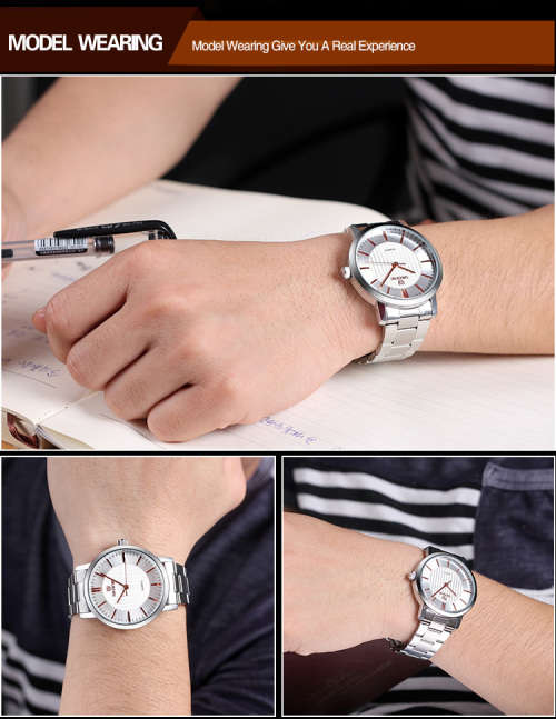 -- * **ELEGANT LADIES SKONE ( M 7313 ) ALL STEEL ROSE GOLD POINTERS ANALOG DRESS WATCH**
