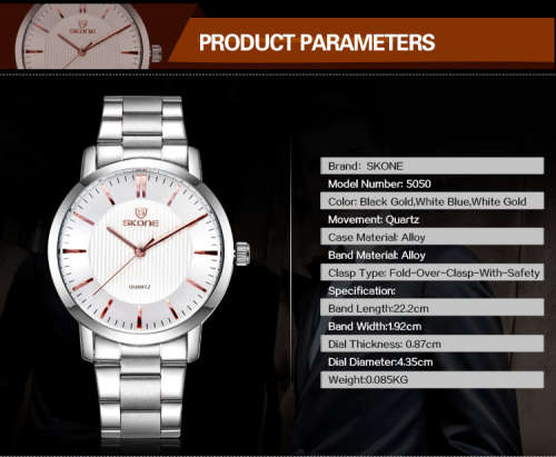 -- * **ELEGANT LADIES SKONE ( M 7313 ) ALL STEEL ROSE GOLD POINTERS ANALOG DRESS WATCH**