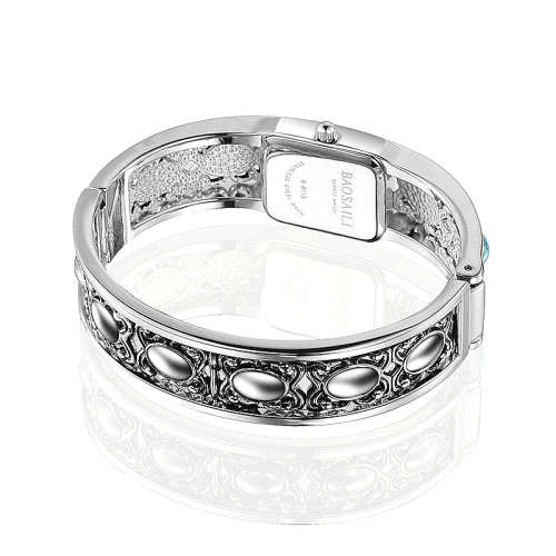 **Elegant Antiqued Charming Baosaili BSL957 Lovely Turquoise/Silver Quartz Bracelet Watch  *