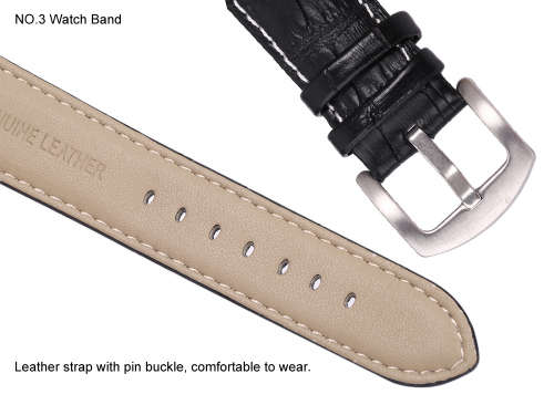 *** Megir Brand Top Watch** Genuine Leather Luxury Men Quartz Wristwatch CHRONOGRAPH * 6 HANDS *