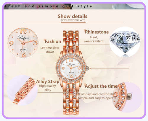 --***LADIES **ELEGANT,BEAUTIFUL and FEMININE** GOLD QUARTZ WATCH**