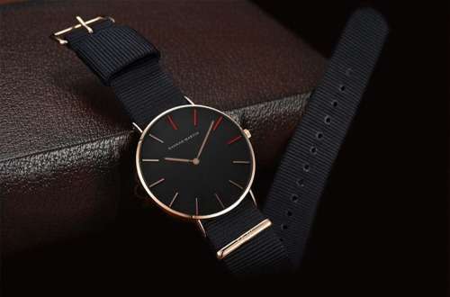 **Big Dial Modern Fashion comFortable**HM**BRAND  unisex watch-Canvas Strap ***