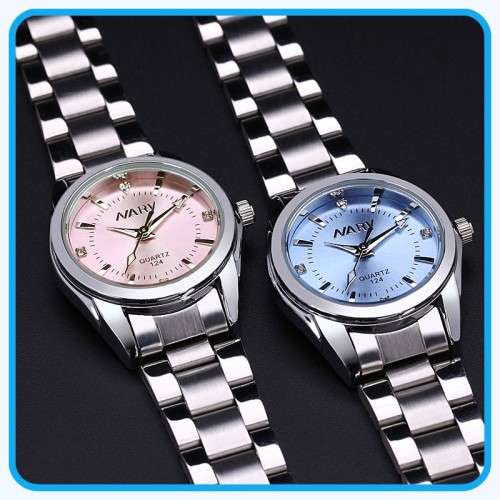 *NARY~ All Steel*  New Fashion women's Rhinestone Quality Dress Watch**
