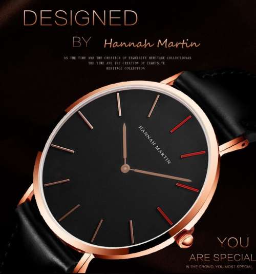 **Big Dial Modern Fashion comFortable**HM**BRAND  unisex watch-Leather Strap ***