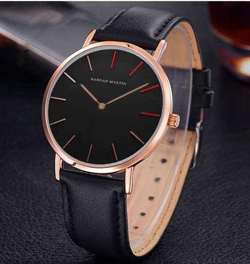 **Big Dial Modern Fashion comFortable**HM**BRAND  unisex watch-Leather Strap ***