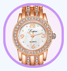 --***LADIES **ELEGANT,BEAUTIFUL and FEMININE** GOLD QUARTZ WATCH**