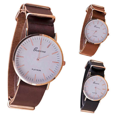 Geneva**Big Dial Modern Fashion comFortable unisex watch ***