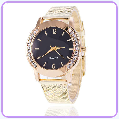 --***Womens  Gold Mesh Belt  Classic Quartz Stainless Steel Wrist Watch !!