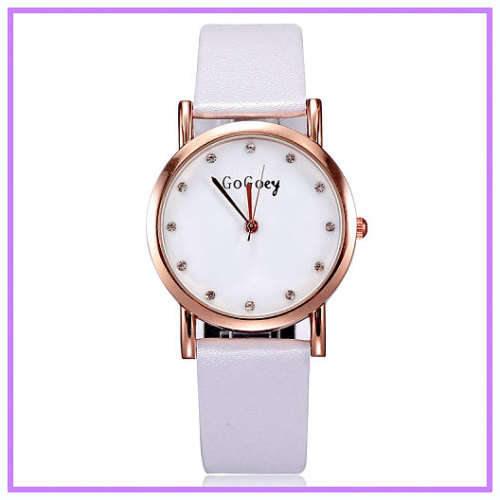 **GOGOEY BRAND 844* SUMMERFUN COLORFULL ** Quartz Watch with Leather Strap *