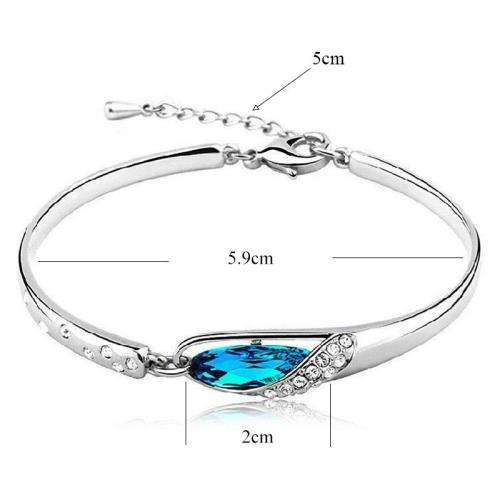 **LONGWAY**New Swarovski Crystal Teardrop Earrings Bracelets Pendant Necklace Set Jewelry *