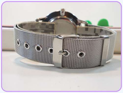 --  2017 - Quality Casual ladies Silver quartz-watch stainless steel Mesh strap