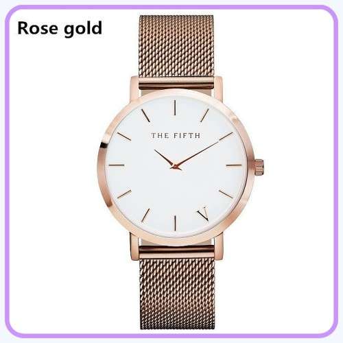 --  2017 -  Luxury Quartz Casual men/ladies Rose Gold -watch stainless steel Mesh strap