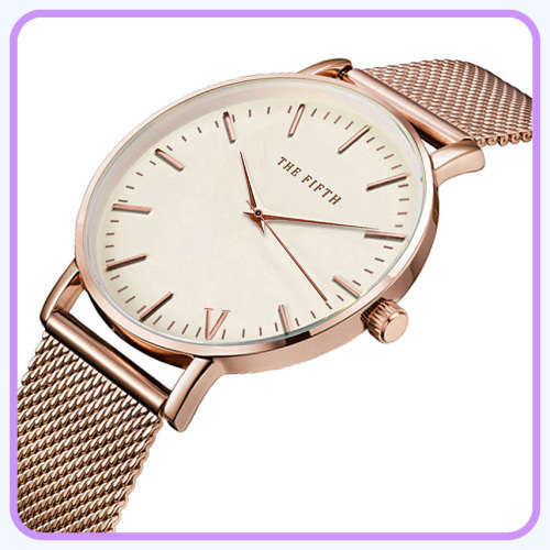 --  2017 -  Luxury Quartz Casual men/ladies Rose Gold -watch stainless steel Mesh strap