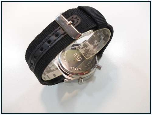 -***NEW KSD DUAL TIME CHRONOGRAPG MENS CANVAS STRAP WATCH**