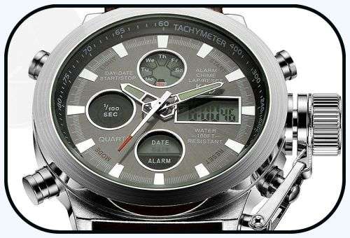 -***NEW KSD DUAL TIME CHRONOGRAPG MENS CANVAS STRAP WATCH**