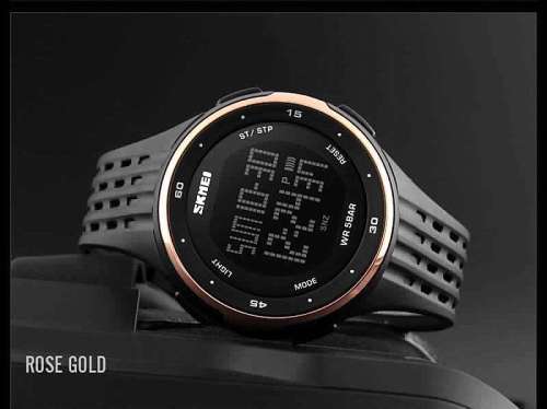 ***SKMEI **Model 1219 ** Dual Time" Rose Gold Chronograph Waterproof  Watch**