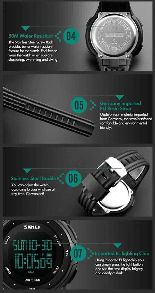 ***SKMEI **Model 1219 ** Dual Time" Rose Gold Chronograph Waterproof  Watch**