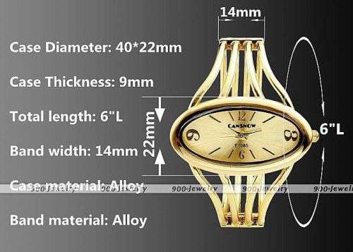 --***LADIES *ELEGANT **CANSNOW **GOLDEN BANGLE **QUARTZ WATCH**