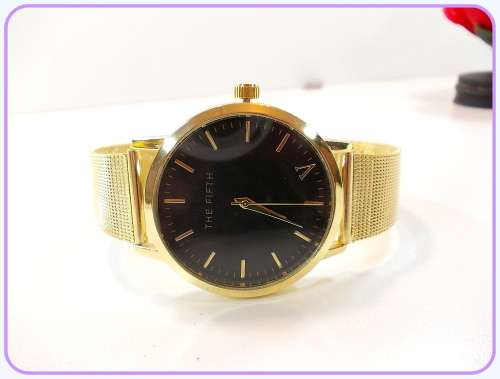 --  2017 - Gold  Luxury Quartz Casual men/ladies quartz-watch stainless steel Mesh strap