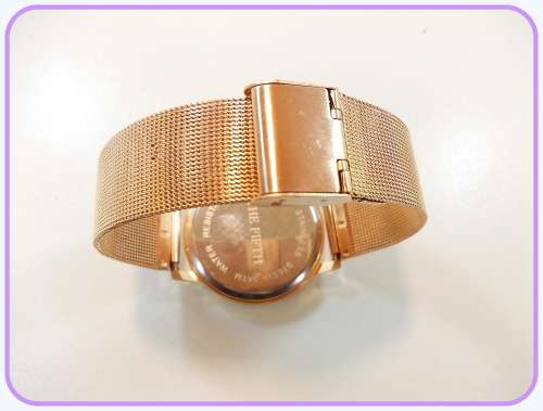 --  2017 THE FIFTH Rose gold Luxury Quartz watch Casual men quartz-watch stainless steel Mesh strap