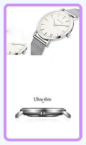 --  2017 -   Quality Ladies/Men Ultra Thin Silver Casual Quartz Watch_ stainless steel Mesh strap