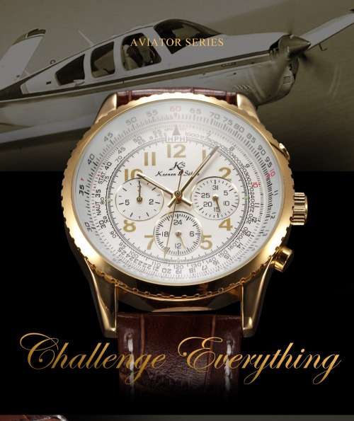 *** KS Men's Classic Date Day White Automatic Mechanical Gold Case Sport Wrist Watch *