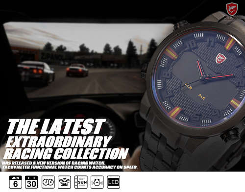 * $99.99 *SHARK*BIG HEAVY* -Luxury Men Digital LED Date Day Quartz Military Sport Wrist Watch